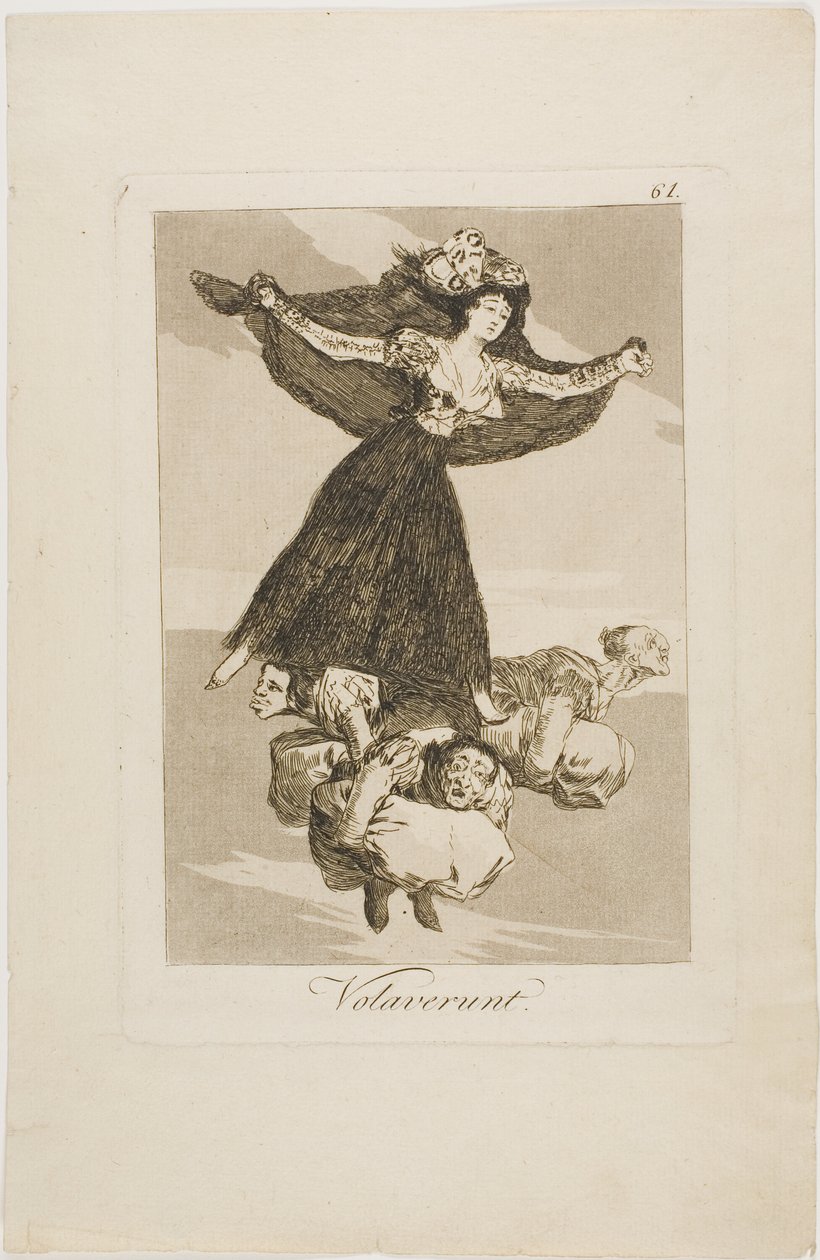 Eles voaram, placa 61 de Los Caprichos de Francisco Jose de Goya y Lucientes