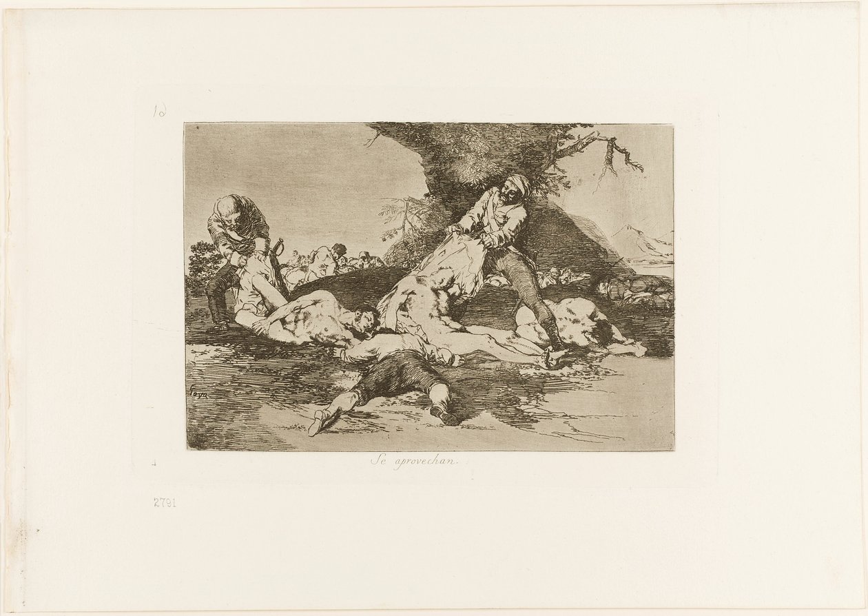 Eles fazem uso deles, placa 16 de Os desastres da guerra de Francisco Jose de Goya y Lucientes
