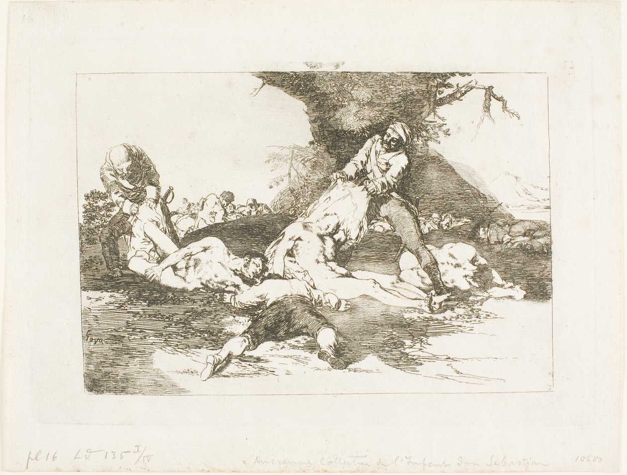 Eles fazem uso deles, placa 16 de Os desastres da guerra de Francisco Jose de Goya y Lucientes