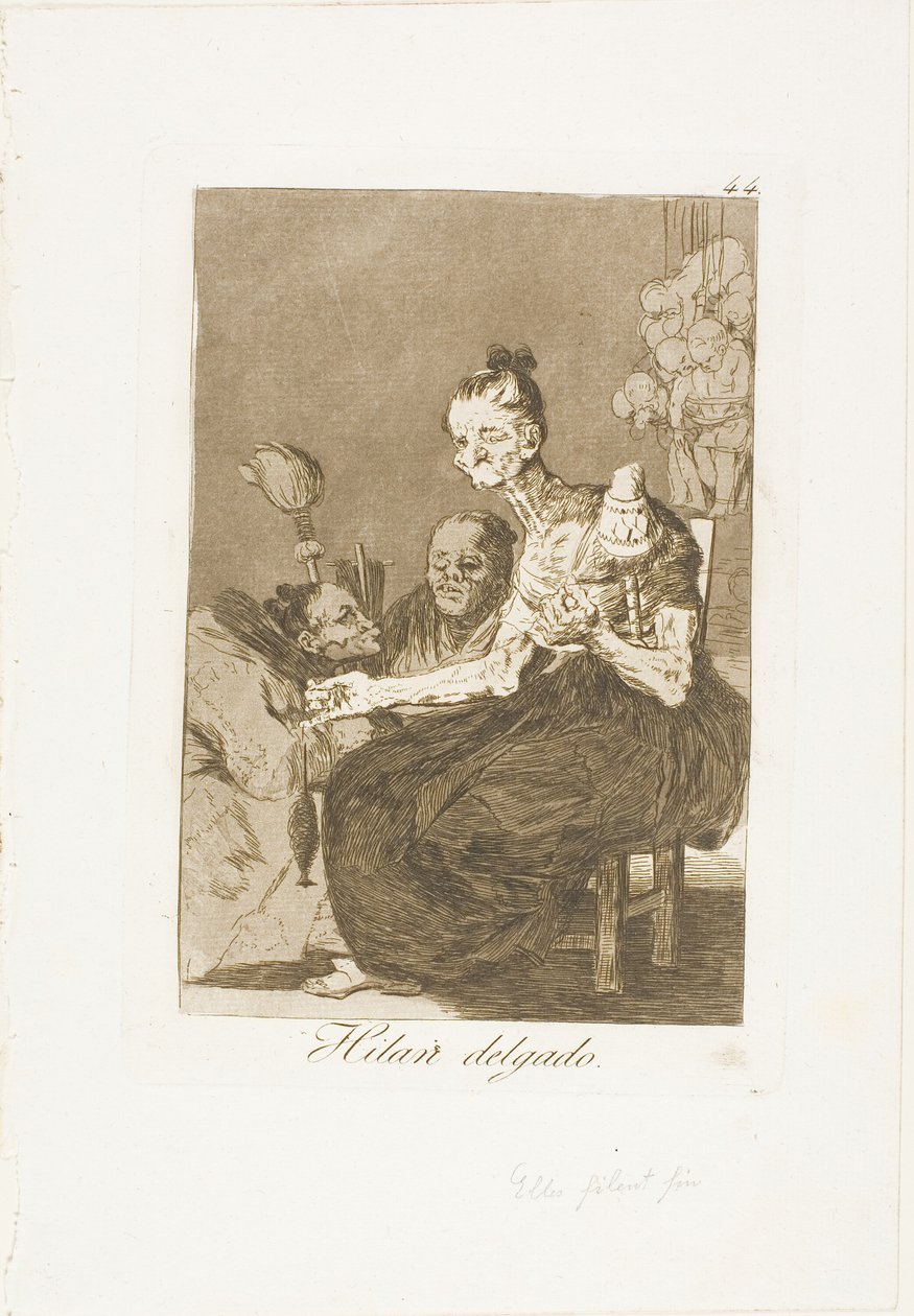 Eles Giram Finamente, prato 44 de Los Caprichos de Francisco Jose de Goya y Lucientes