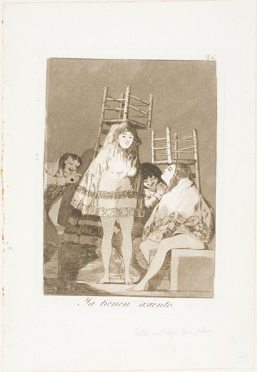 Eles já têm um lugar (ou seja, em baixo), placa 26 de Los Caprichos de Francisco Jose de Goya y Lucientes