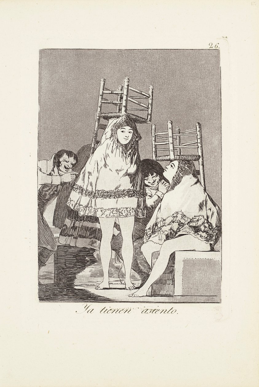 Eles já têm um assento Placa 26 de: Los Caprichos de Francisco Jose de Goya y Lucientes