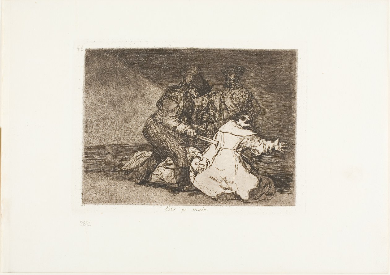 Isso é ruim, placa 46 de The Disasters of War de Francisco Jose de Goya y Lucientes