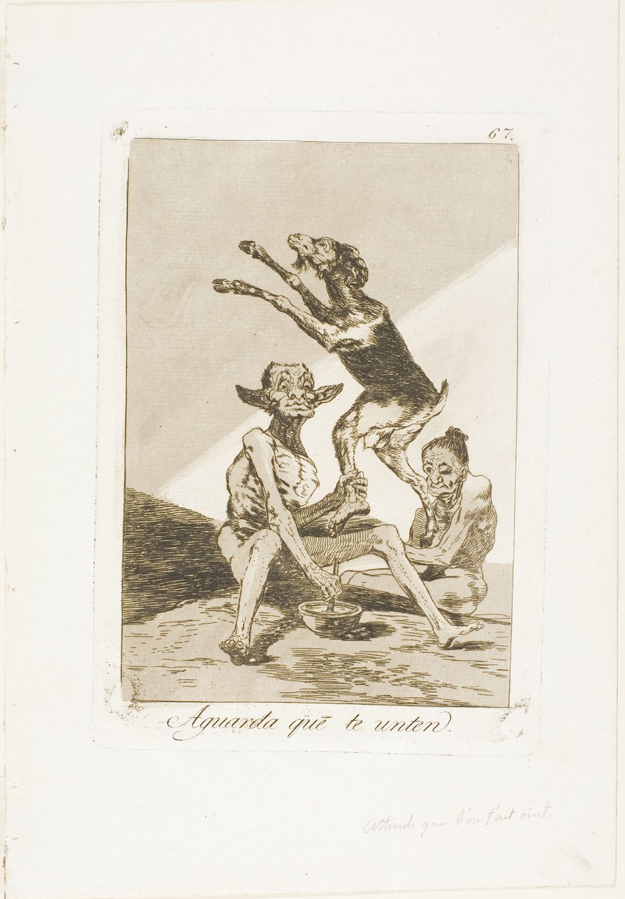 Espera até seres ungido, prato 67 de Los Caprichos de Francisco Jose de Goya y Lucientes