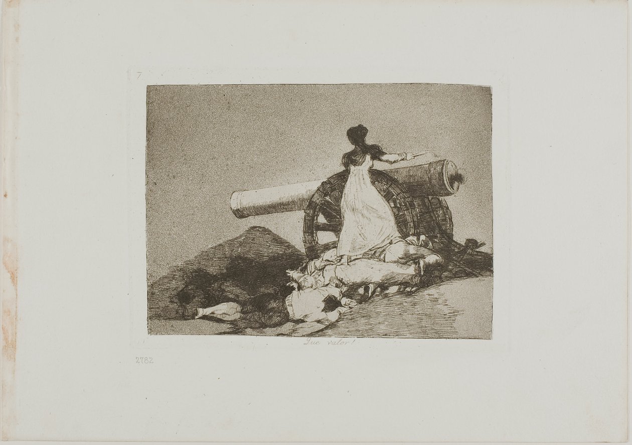 Que coragem!, placa sete de The Disasters of War de Francisco Jose de Goya y Lucientes