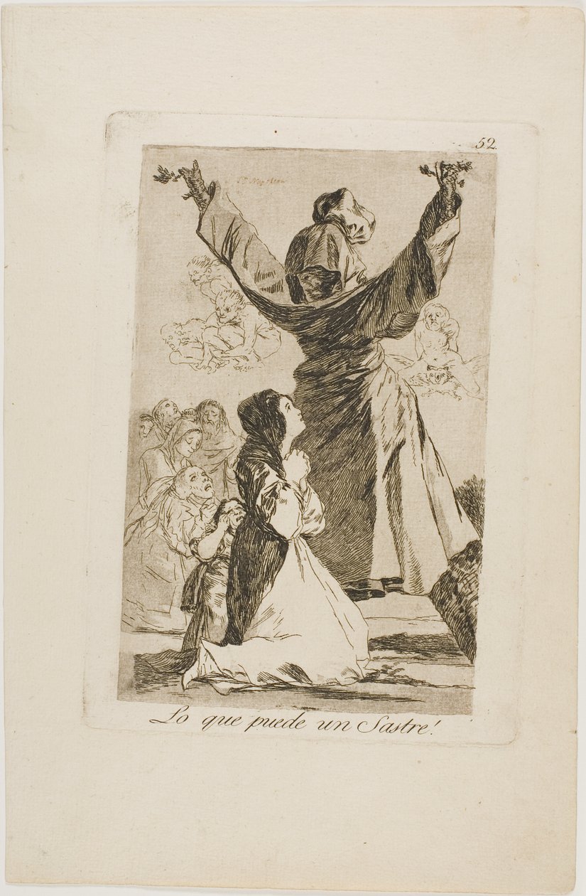 O que um alfaiate pode fazer!, placa 52 de Los Caprichos de Francisco Jose de Goya y Lucientes