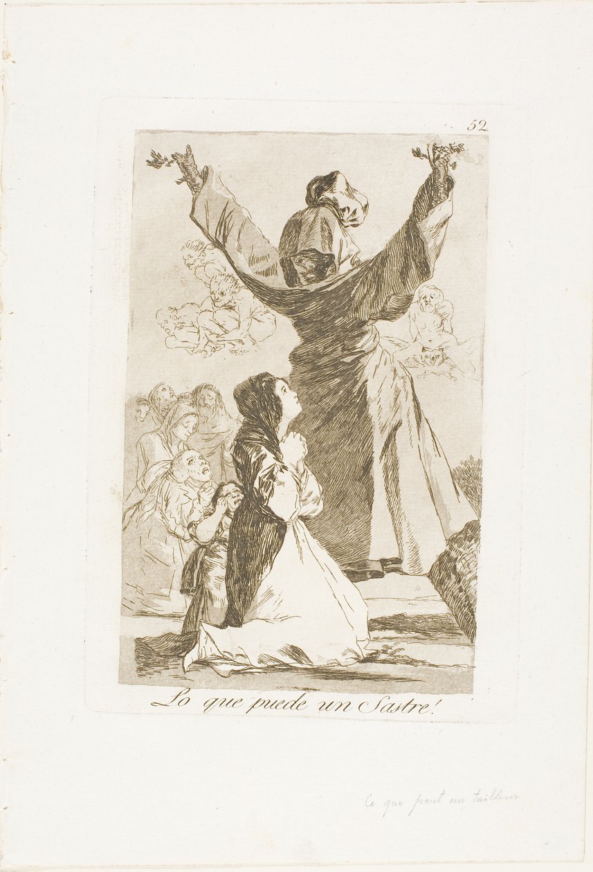 O que um alfaiate pode fazer!, placa 52 de Los Caprichos de Francisco Jose de Goya y Lucientes