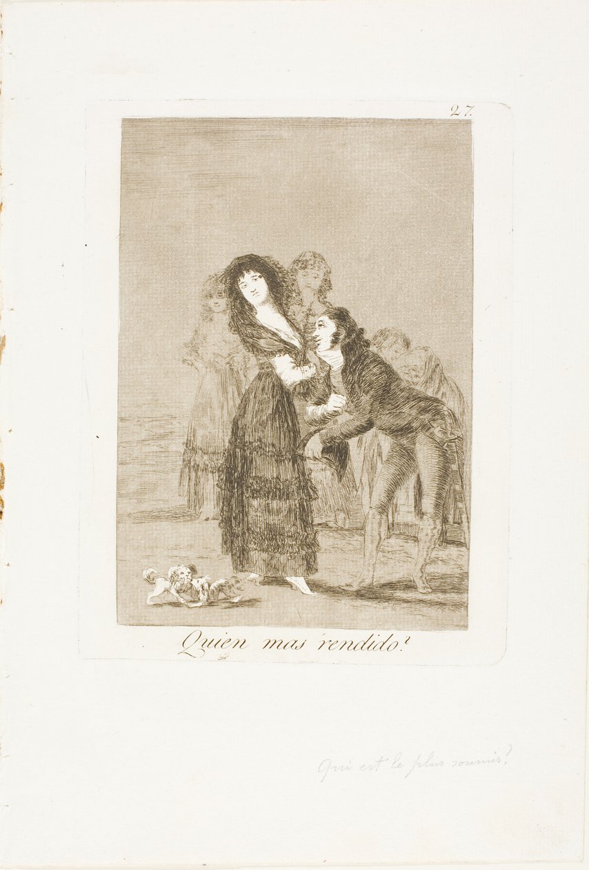 Qual deles é o mais vencido?, placa 27 de Los Caprichos de Francisco Jose de Goya y Lucientes