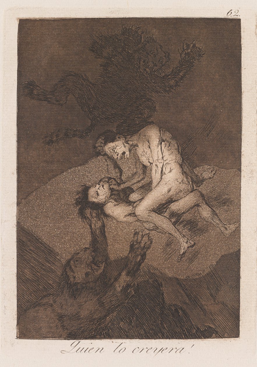 Quem acreditaria nisso? No final do dia 18, 19º aniversário.
século (impressão) de Francisco de Goya