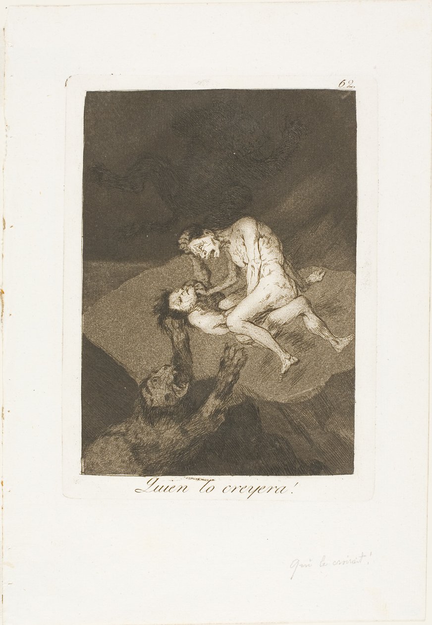 Quem teria pensado nisso!, placa 62 de Los Caprichos de Francisco Jose de Goya y Lucientes