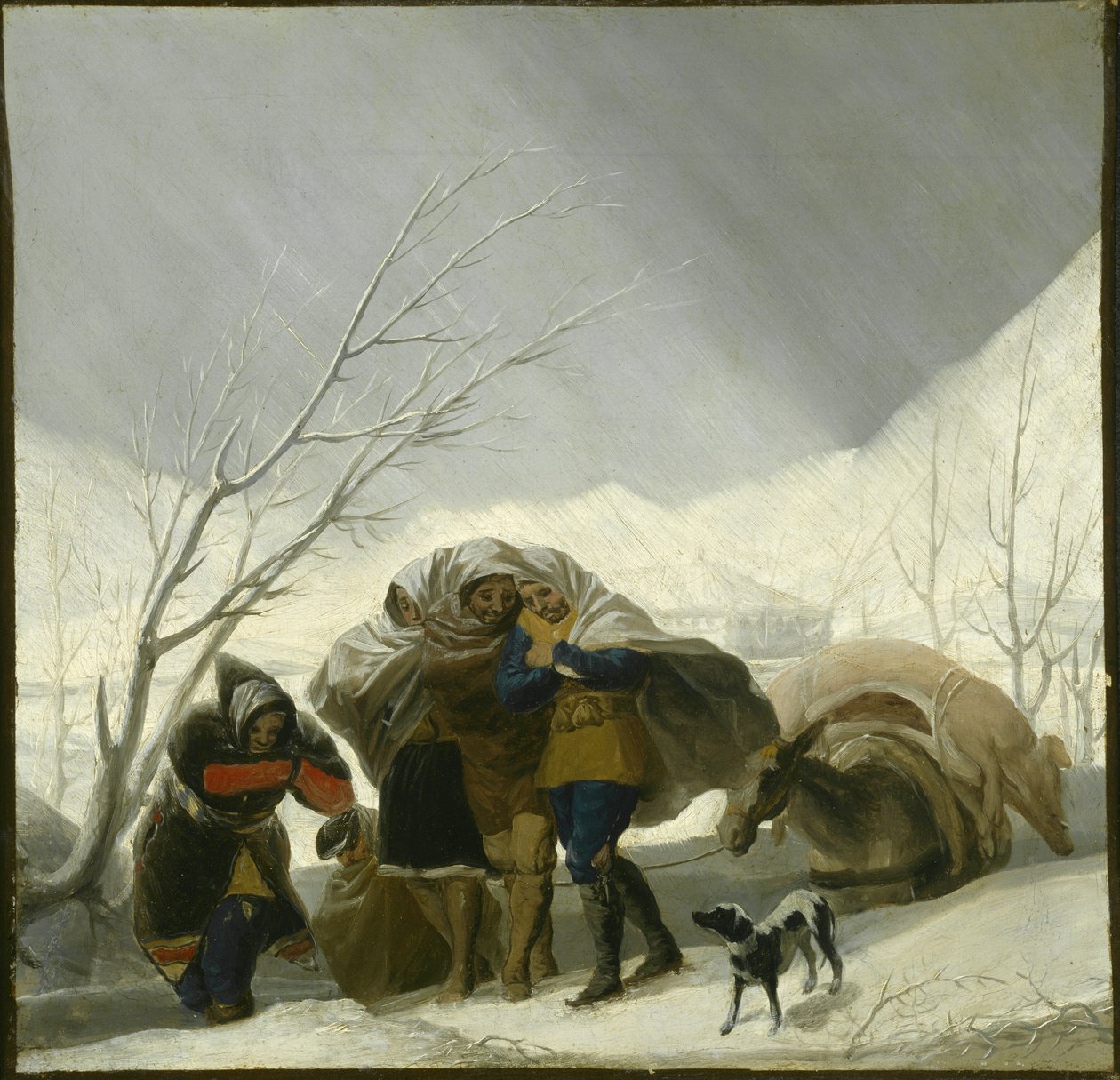 Cena de inverno, c.1786 de Francisco de Goya