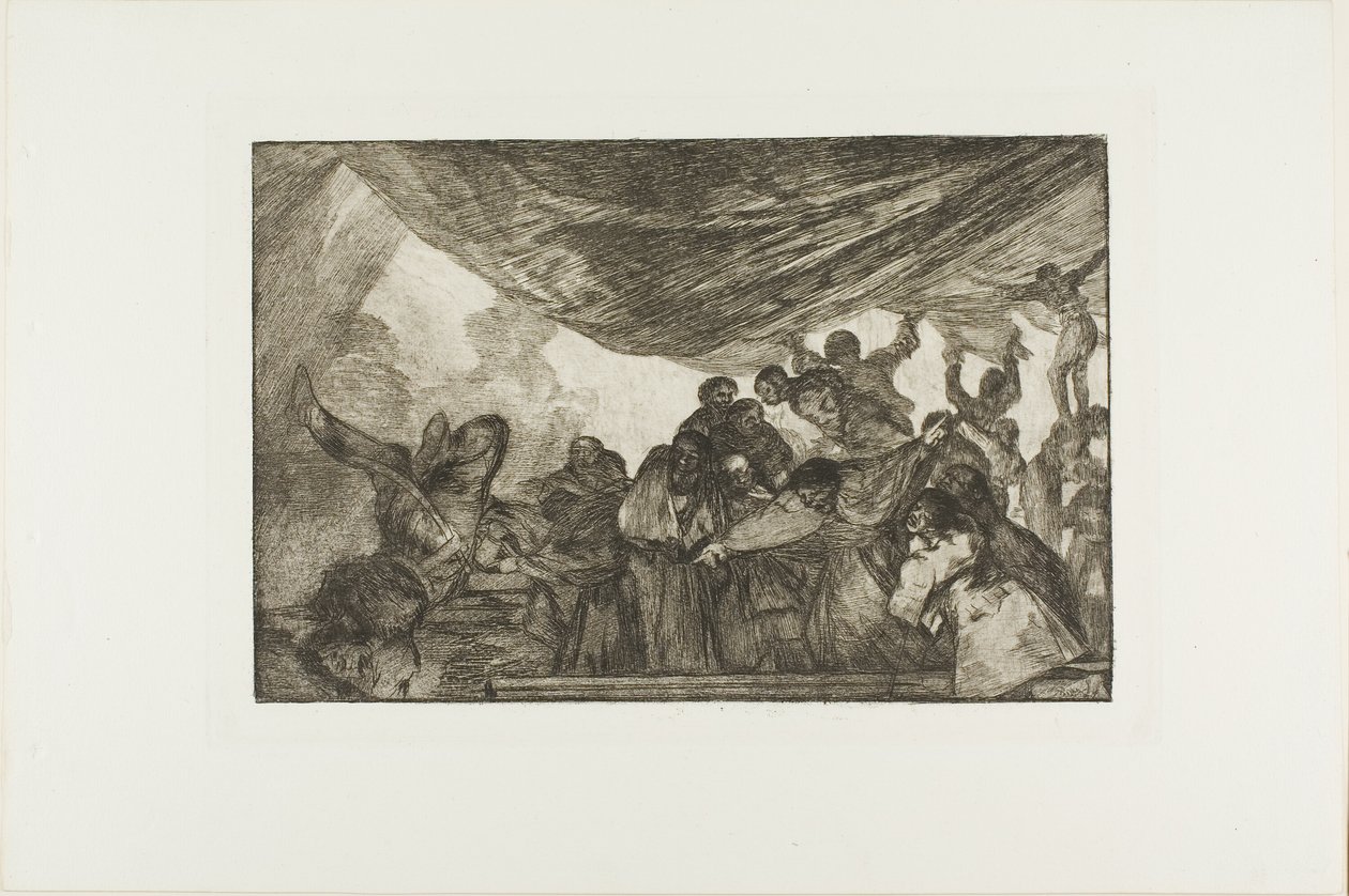 Sem se recomendar nem a Deus nem ao diabo, placa 15 de Los Proverbios de Francisco Jose de Goya y Lucientes