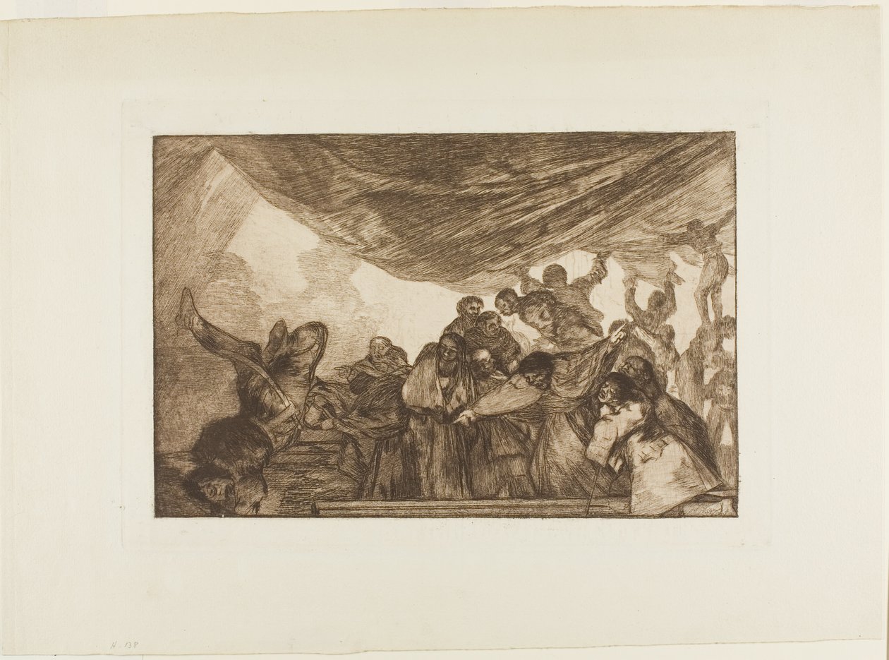 Sem se recomendar nem a Deus nem ao diabo, placa 15 de Los Proverbios de Francisco Jose de Goya y Lucientes