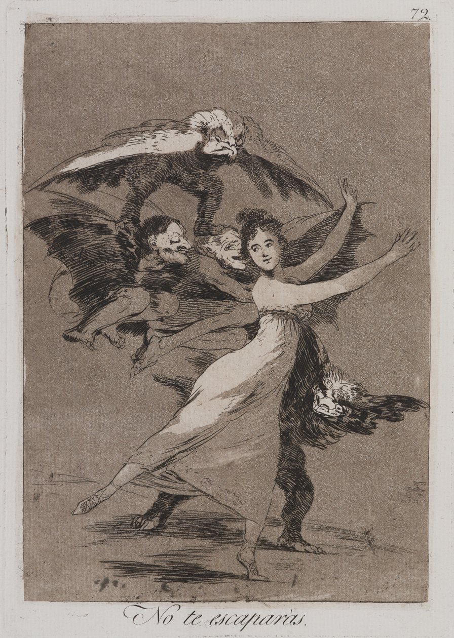 Você não vai escapar (No te escarparas) de Francisco de Goya