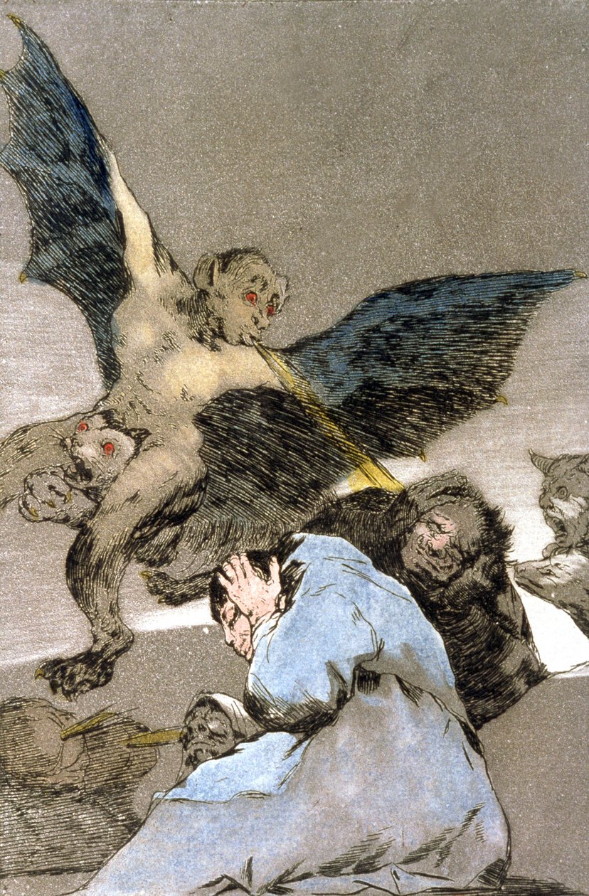 monstros, gravura 1797-1799 de Francisco Jose de Goya y Lucientes
