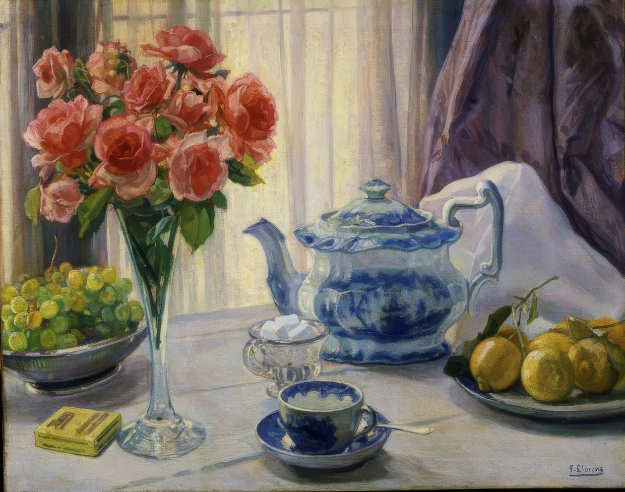 CONTRALUZ - SÉCULO XX - 48X73 CM de Francisco Llorens Diaz