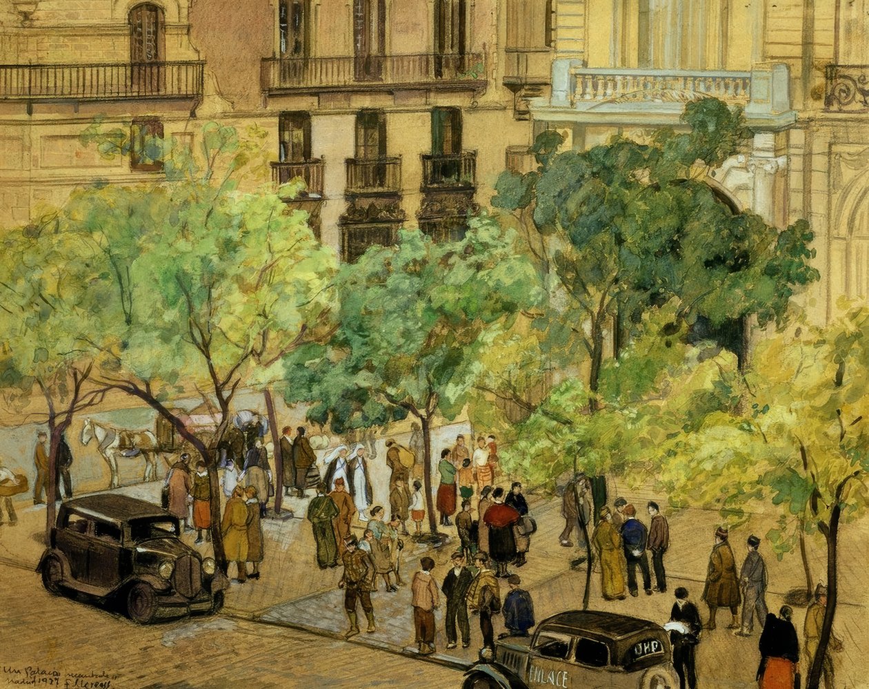 UM PALÁCIO INCAUTED - 1937 - DESENHO - CAIXA - 240X305 CM– de Francisco Llorens Diaz