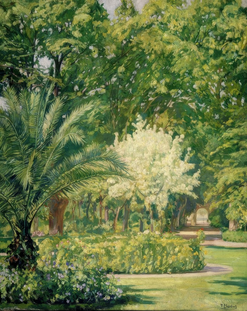VERE CLARO-BOTANICO JARDIN –1934–79X100 CM– de Francisco Llorens Diaz