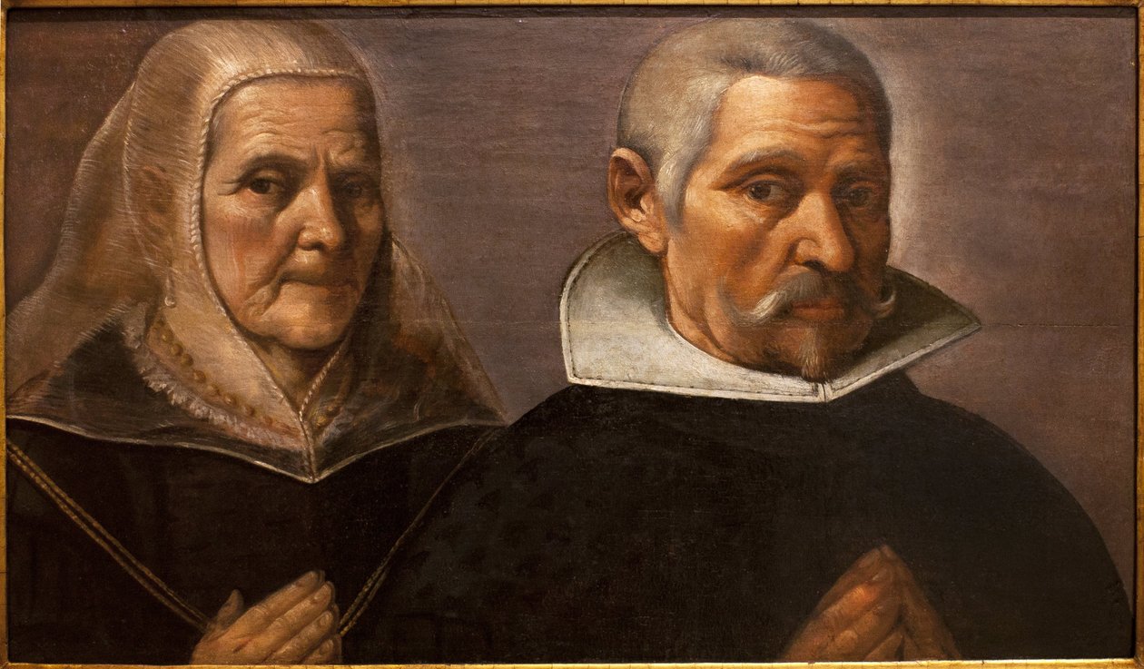 Retrato de um casal em idade de rezar. Pintura de Francisco Pacheco (1564-1644), cerca de 1630. Museu de Belas Artes de Sevilha, Espanha. de Francisco Pacheco