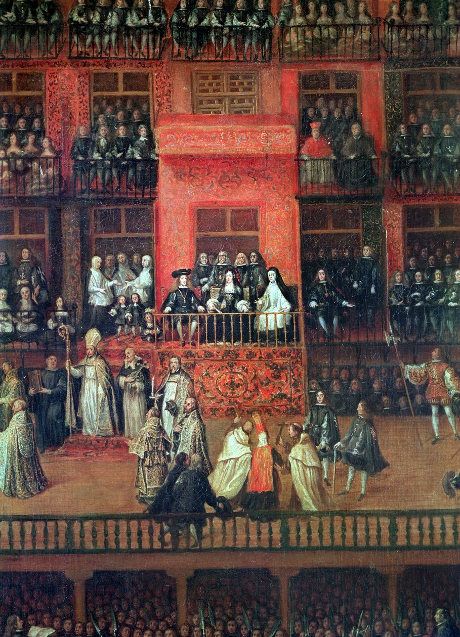 Auto de Fe na Plaza Mayor, Madrid, 30 de Junho de 1680 (detalhe) de Francisco Rizi