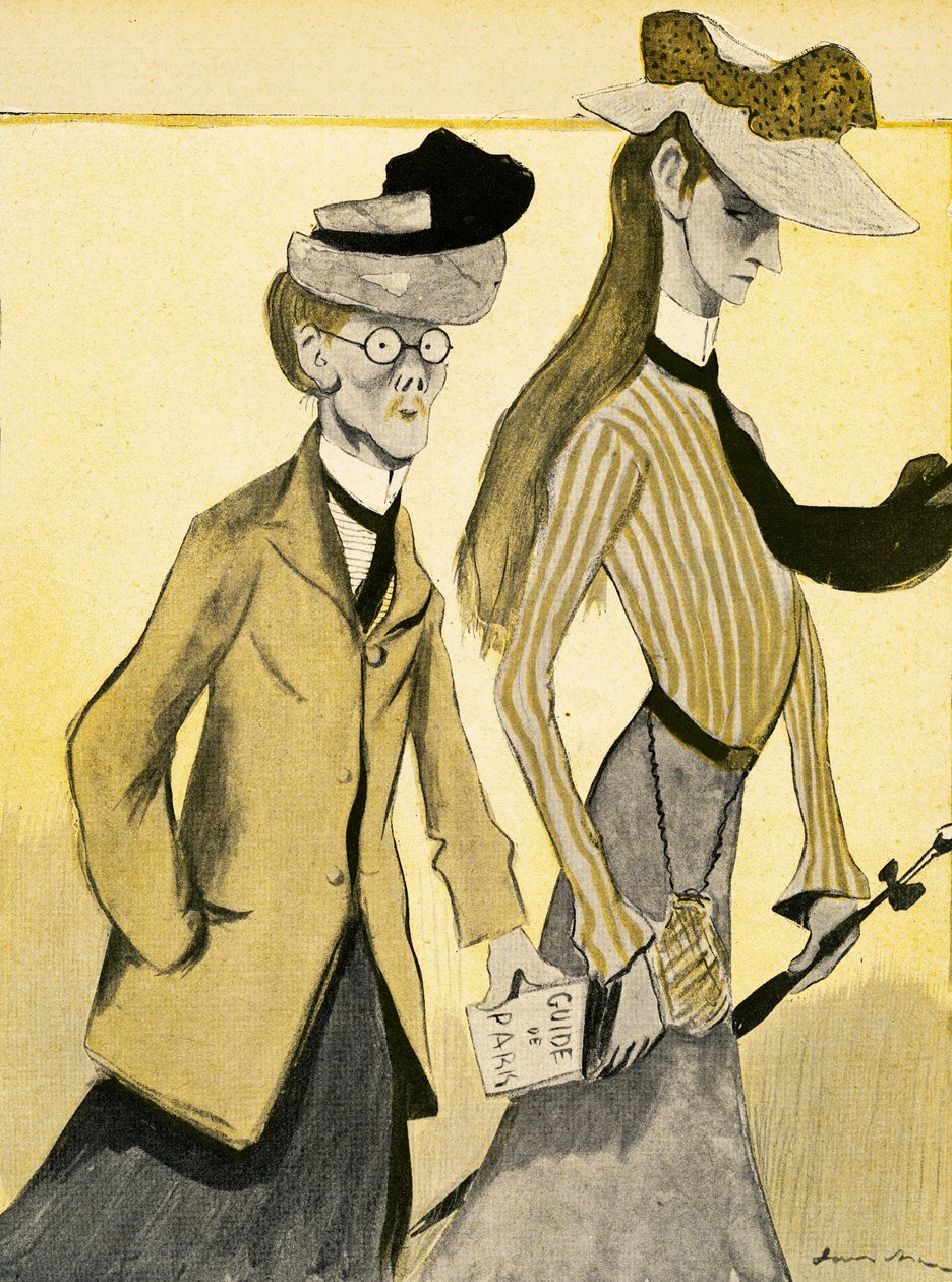 Uma jovem inglesa na França com seu acompanhante, 1903 de Francisco Sancha y Lengo