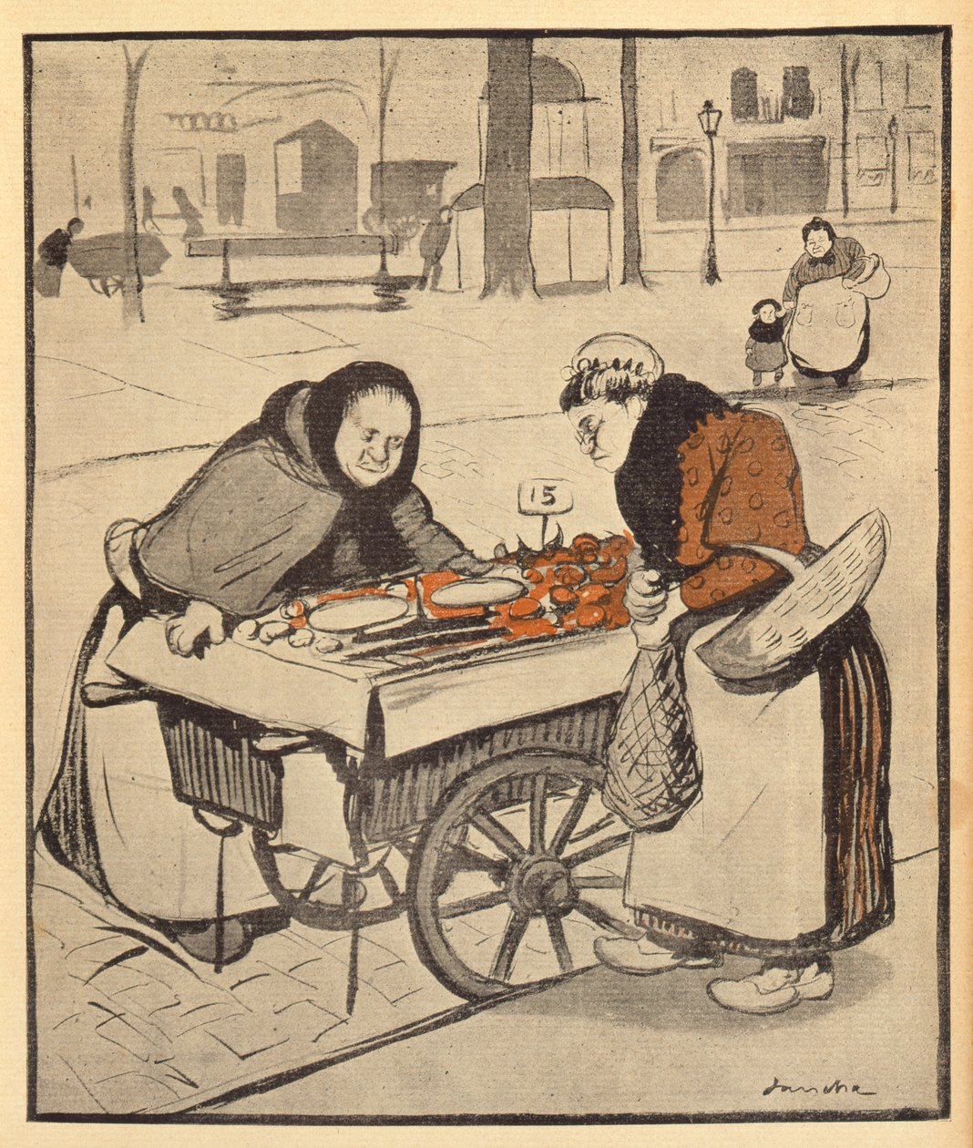 Isso parece um pouco caro para mim, de LAssiette au Beurre, 8 de março de 1902 (gravura colorida) de Francisco Sancha y Lengo