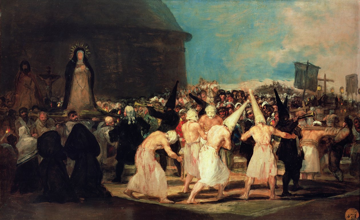 Uma procissão de flagelantes de Francisco de Goya