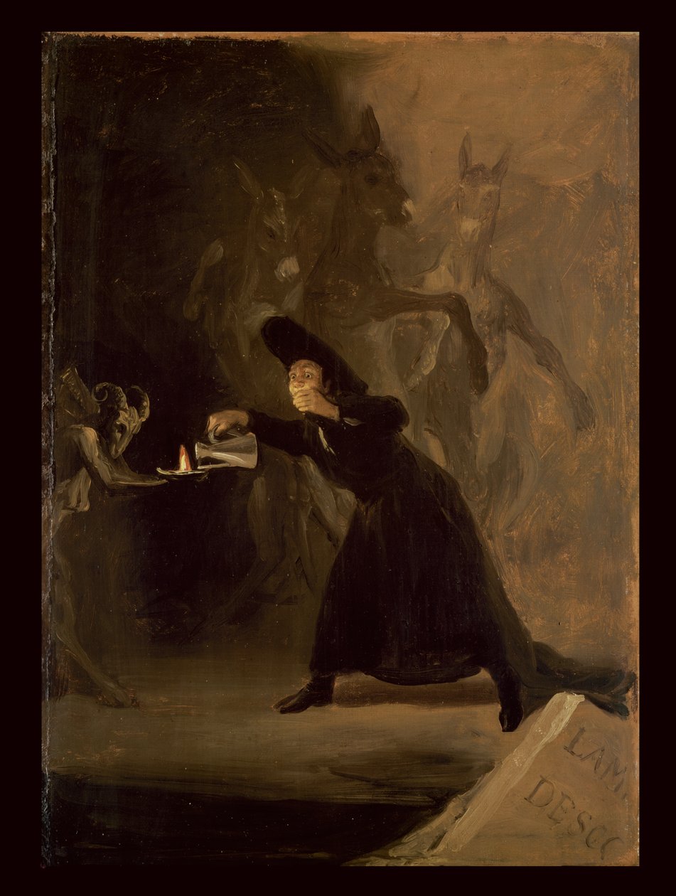 Uma Cena do &39;El Hechizado por Fuerza&39; (O Encouraçado à Força) c.1798 de Francisco de Goya