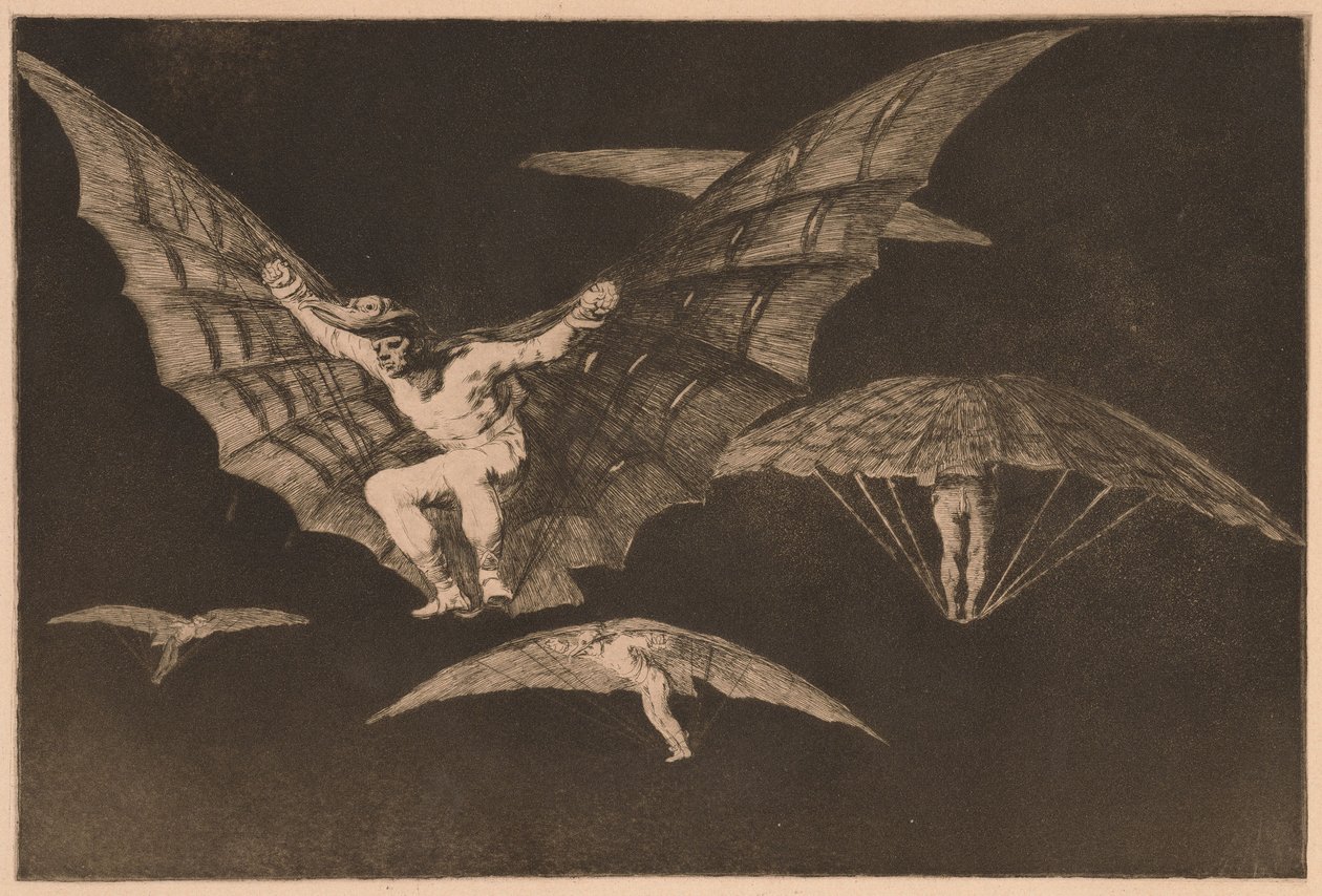 Uma maneira de voar (Modo de Volar) da série Los Disparates de Francisco de Goya