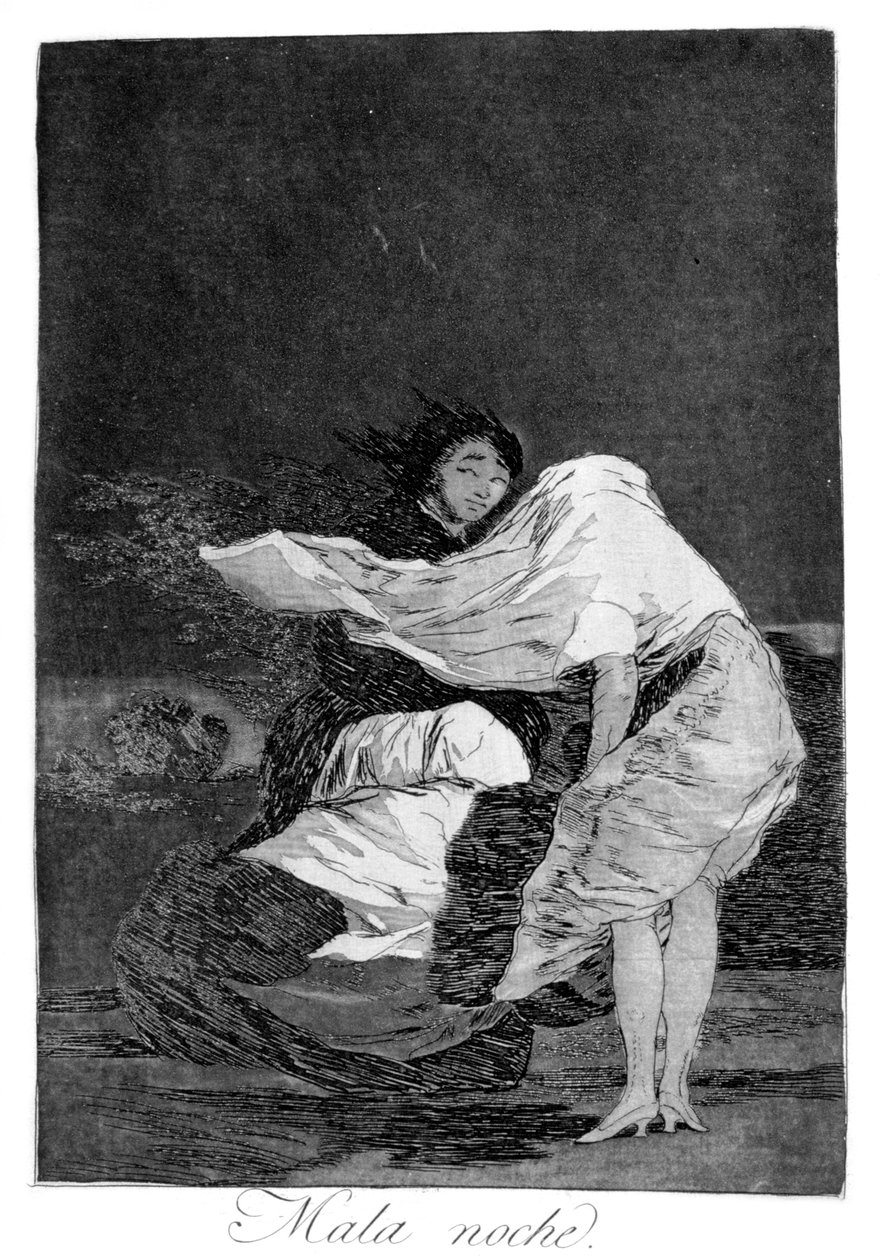 Uma noite ruim, 1799 de Francisco de Goya