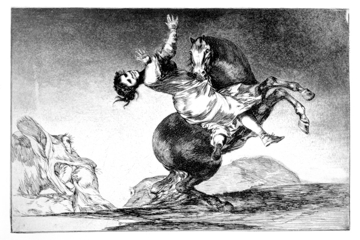 Cavalo sequestrado, 1819-1823 de Francisco de Goya