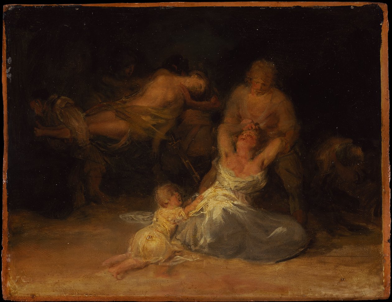 Acto de violência contra duas mulheres de Francisco de Goya