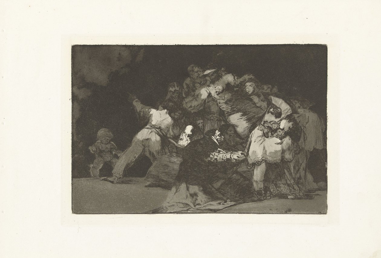 Loucura geral
Disparar geral
Los Disparates (As loucuras) (título da série)
Los Proverbios (provérbios) (título da série) de Francisco de Goya