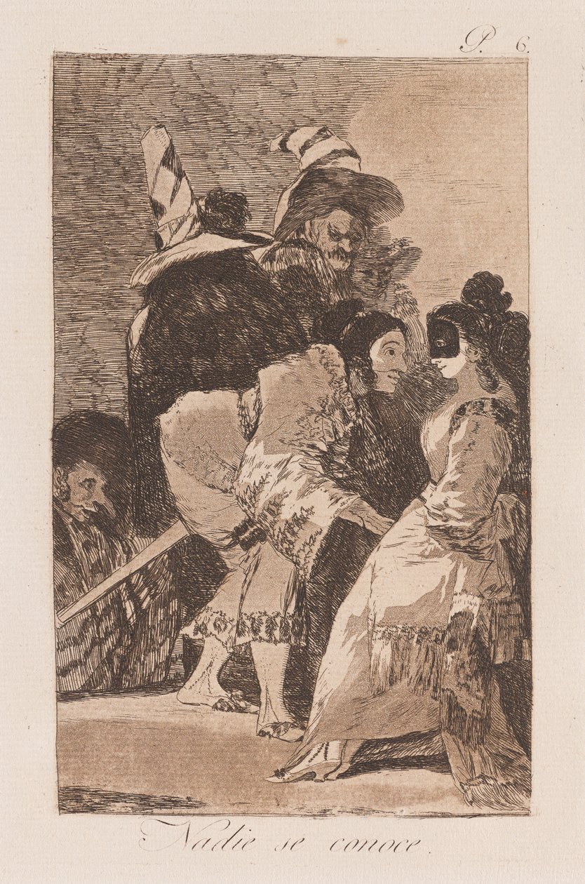 As aparências são enganosas, no final do 18º aniversário
Século XIX (impressão) de Francisco de Goya