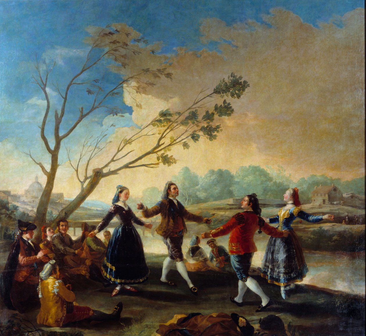 Bola na borda do Manzanares. Pintura de Francisco De Goya (1746-1828) de Francisco de Goya