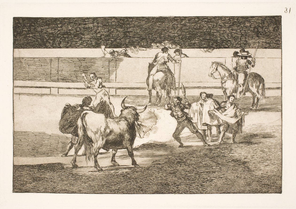 Banderillas com relâmpago chinês de Francisco de Goya