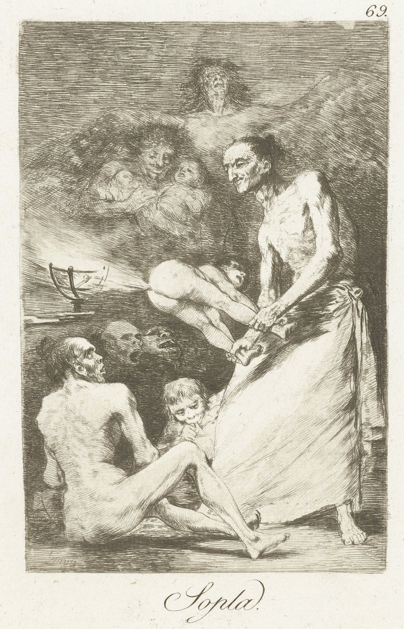 Blaas
Sopla (título sobre o objecto)
Los Caprichos (título da série) de Francisco de Goya