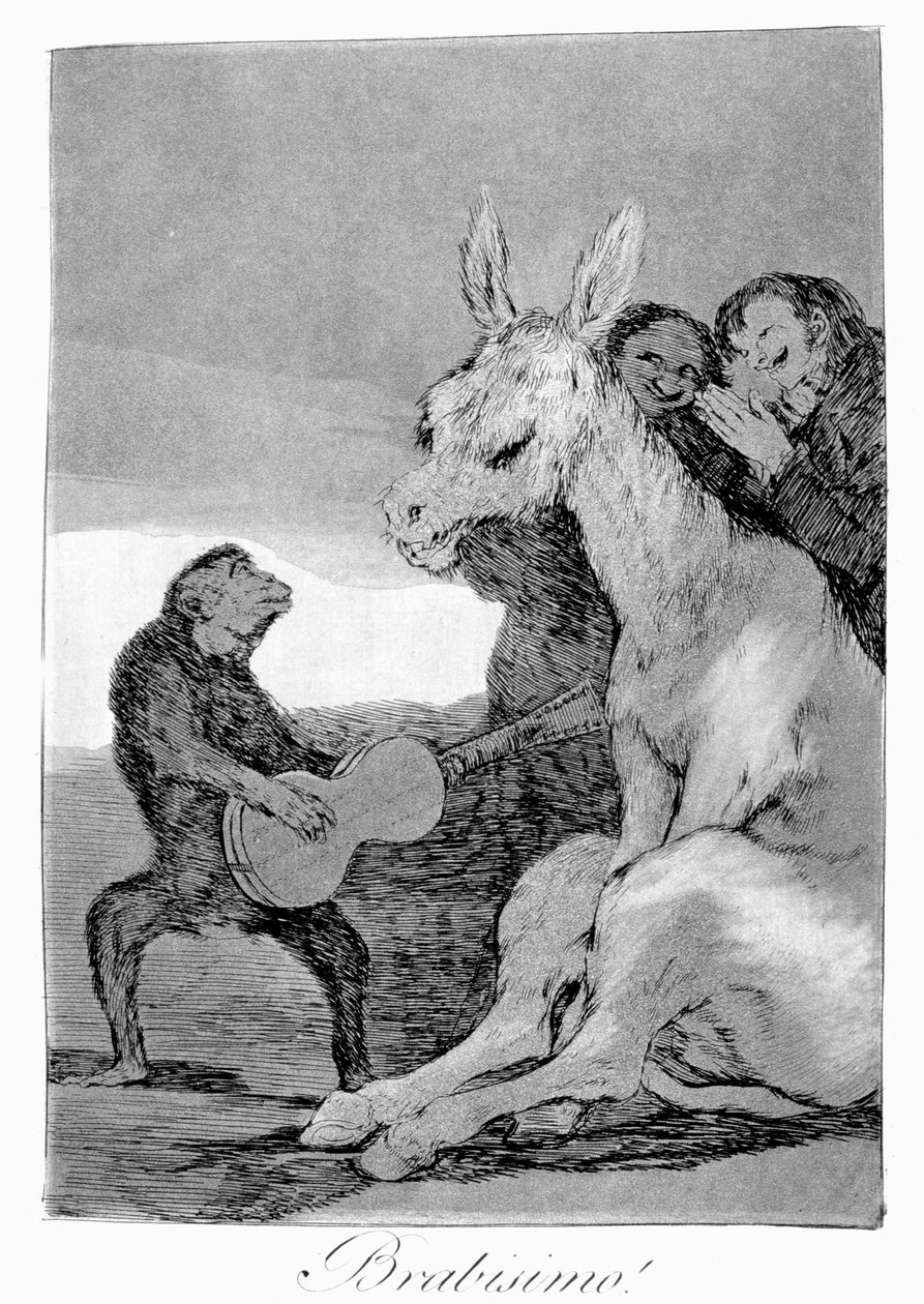 Bravo! Uma caricatura de noites musicais, 1799 de Francisco de Goya