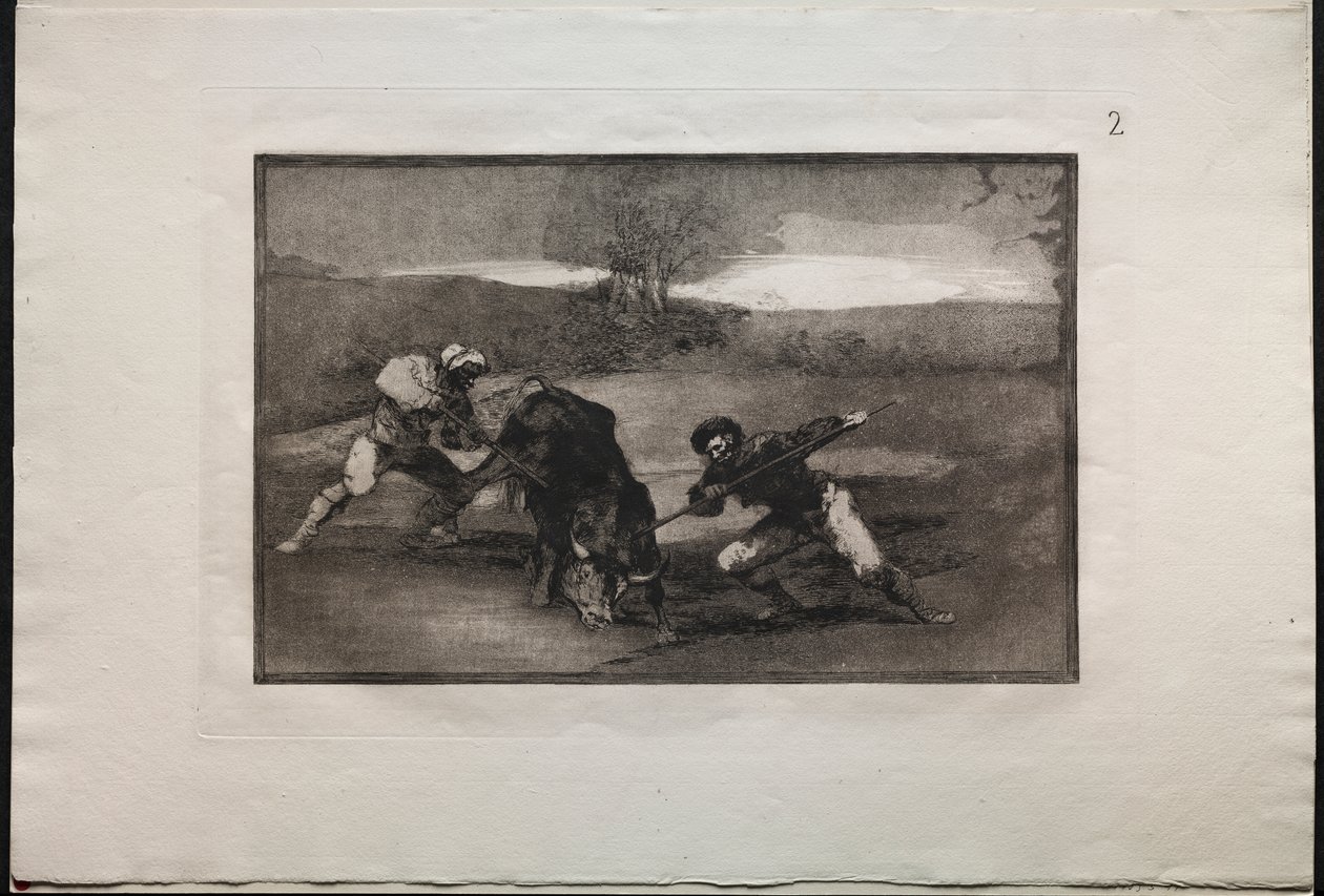 Touradas: Outra forma de caçar a pé de Francisco de Goya