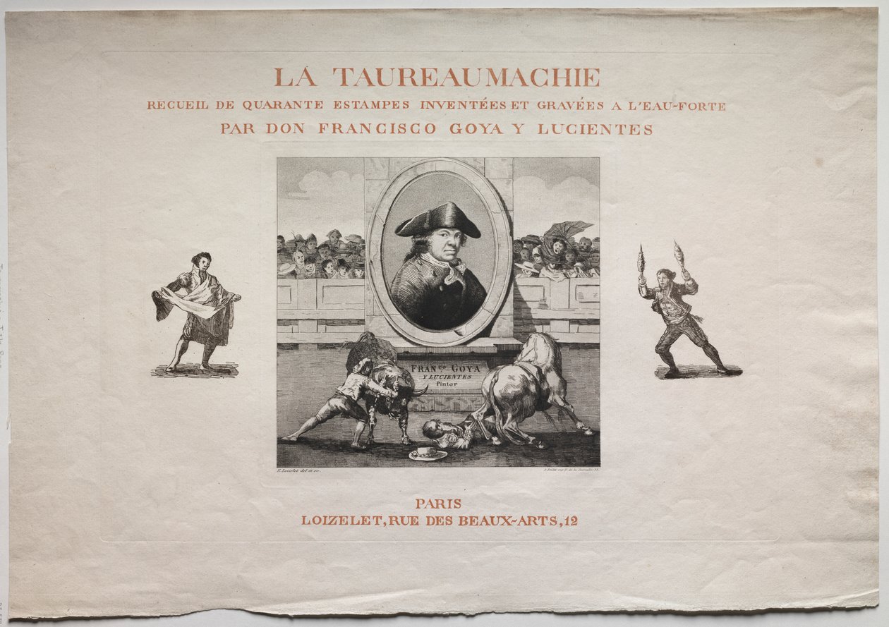 Touradas: página de título de Francisco de Goya