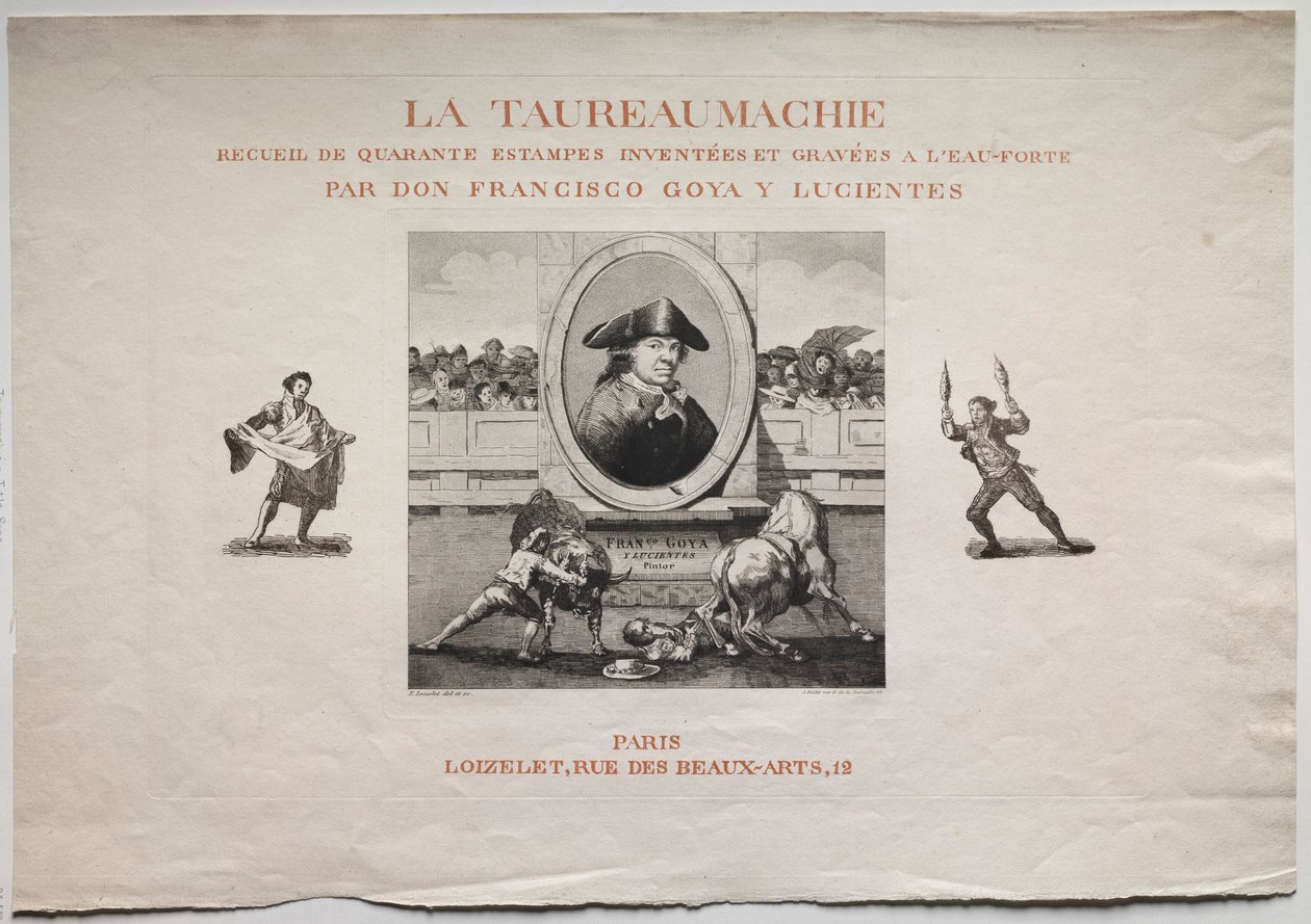 Touradas: página de título, 1876. de Francisco de Goya