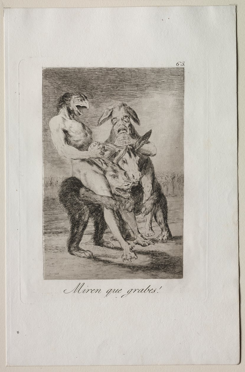 Caprichos: Vejam como são solenes! de Francisco de Goya