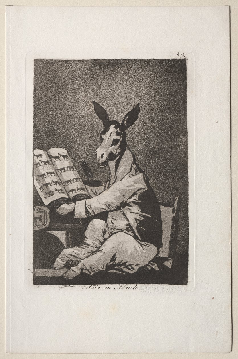 Caprichos: E assim era seu avô. de Francisco de Goya