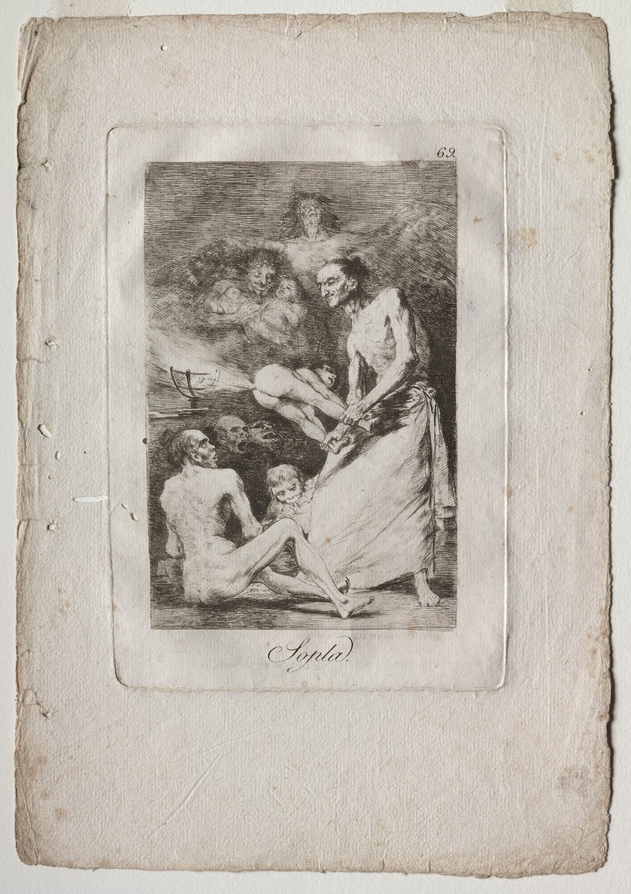 Caprichos: Blow, 1799. de Francisco de Goya