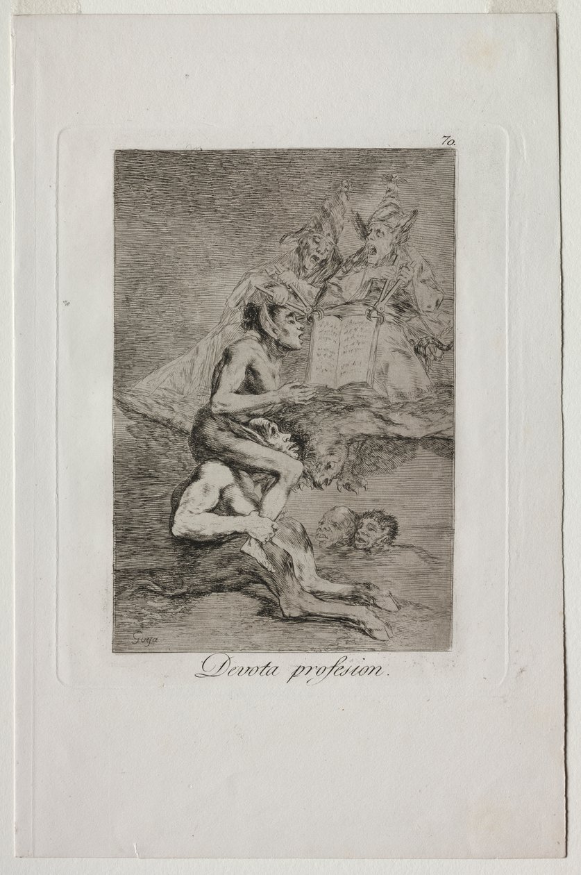 Caprichos: Profissão Devota de Francisco de Goya