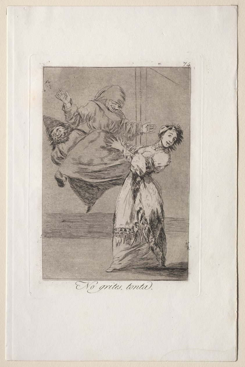 Caprichos: Não grite estúpido de Francisco de Goya