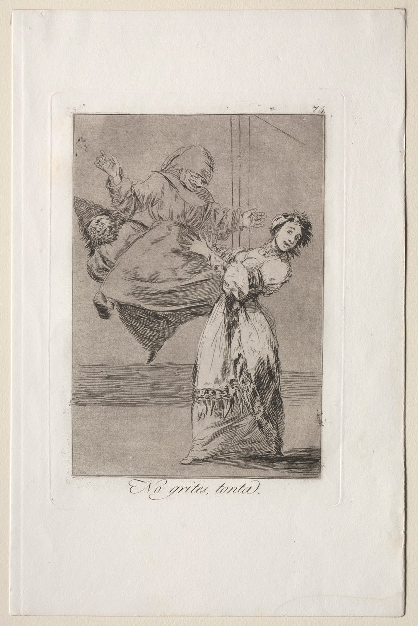 Caprichos: Não grite estúpido. de Francisco de Goya