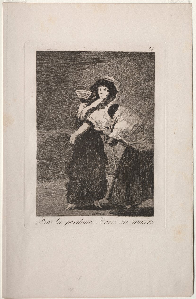 Caprichos: Pelo amor de Deus: e era sua mãe .. de Francisco de Goya