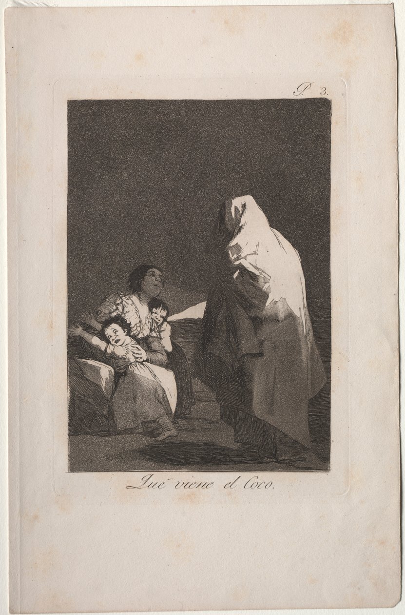 Caprichos: Lá vem o bicho-papão de Francisco de Goya
