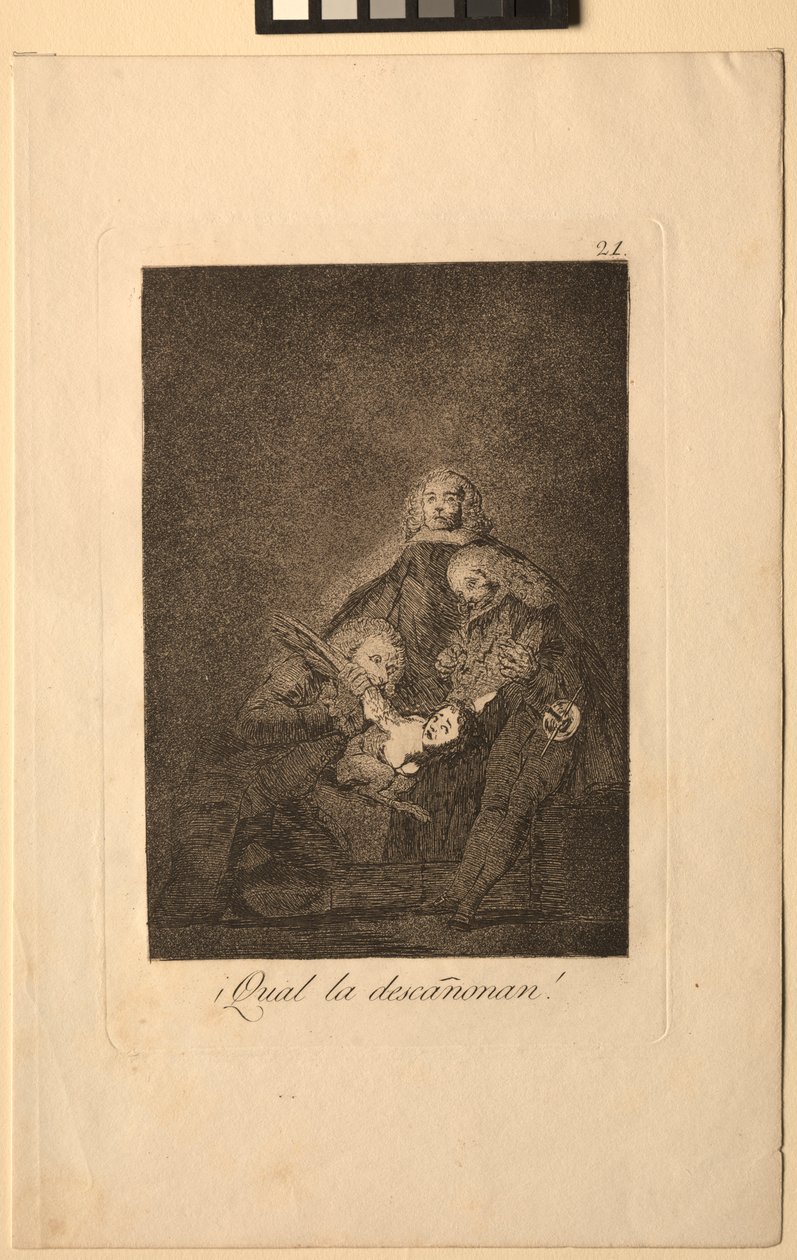 Caprichos: Como eles a arrancam! de Francisco de Goya